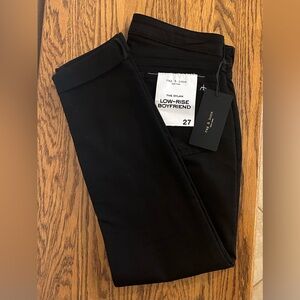 Rag & Bone Dylan Low Rise Boyfriend Jeans 4 or 30x30” Black NWT $198